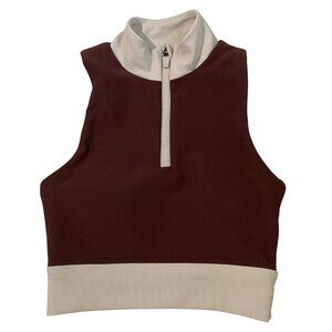Wilo the Label Zip High Neck Bra Tank Top S Athleisure Loungewear Intimates